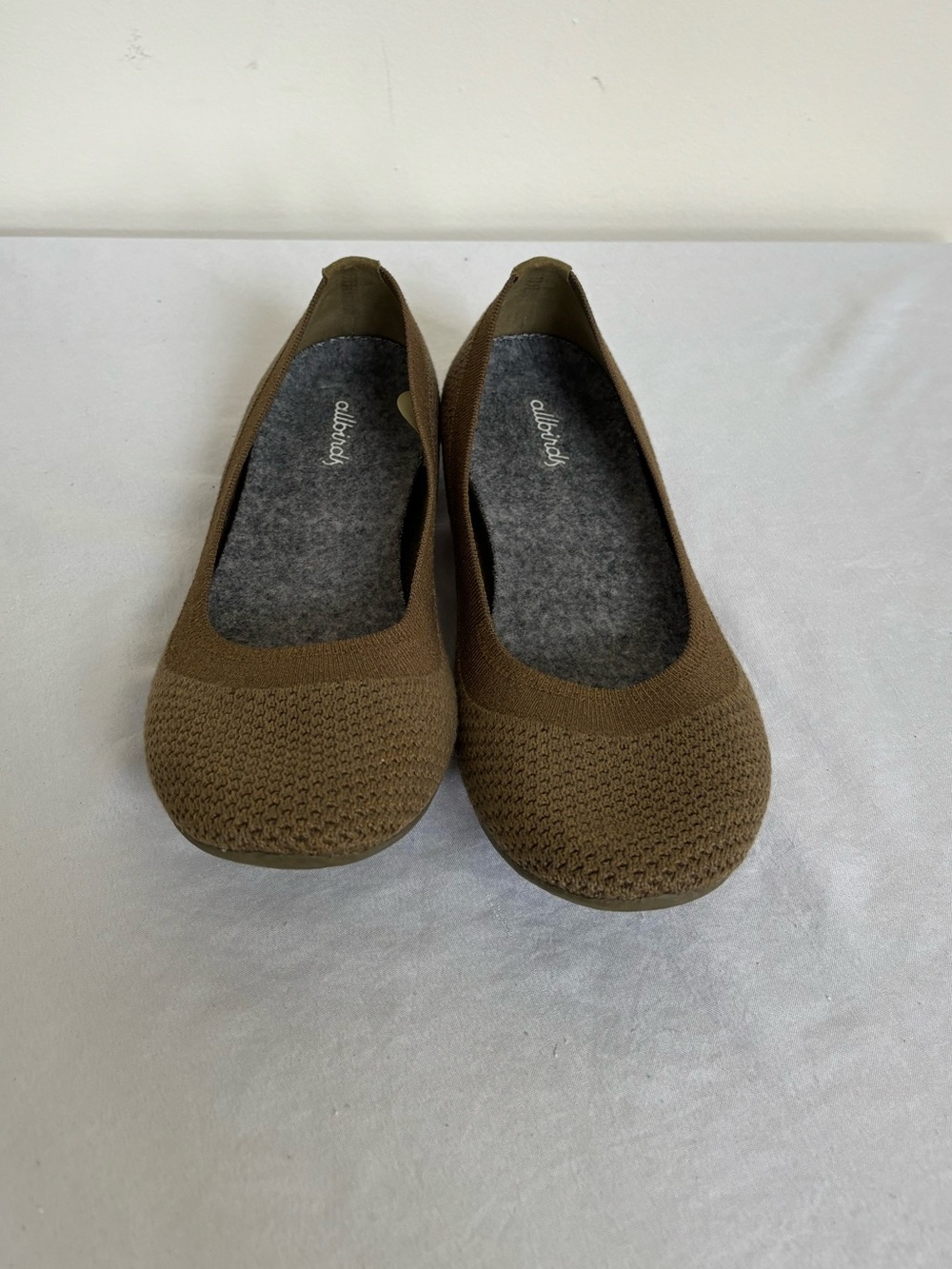 All BirdsTree Breezers Olive Green Knit Slip On Ballet Flats Womens TB Size 8